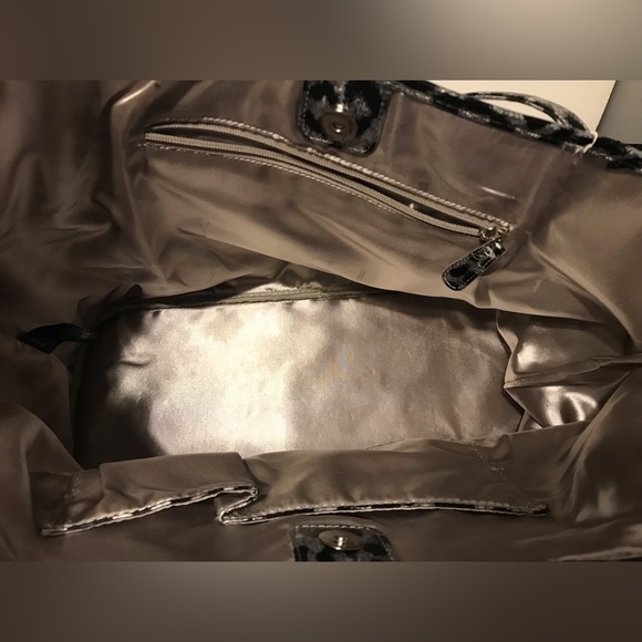 Vintage Womens ED HARDY Leopard Cheetah Love Kills Slowly Skull Shoulder Bag lv - Picture 6 of 12